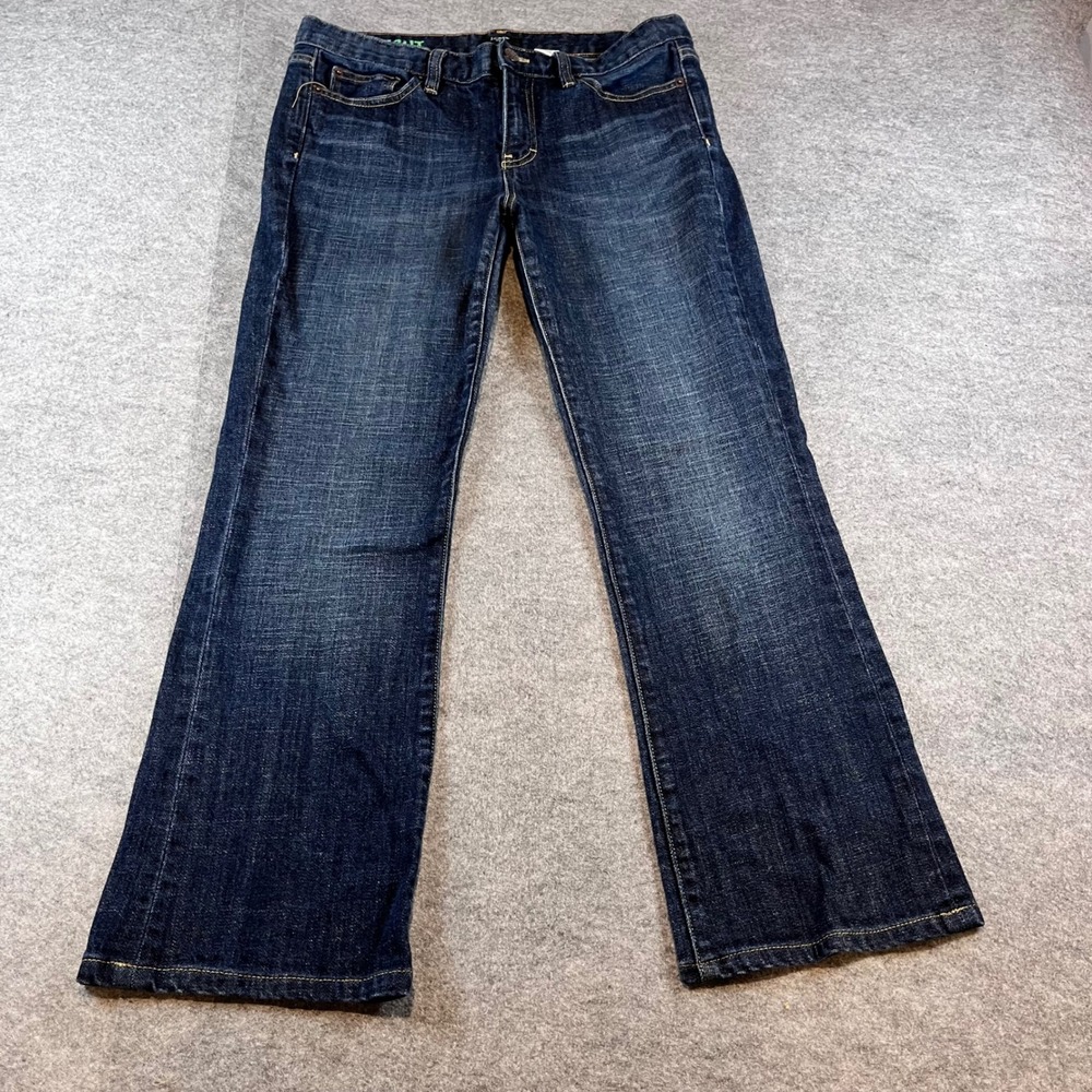 J.Crew Womens Bootcut Dark Wash Stretch Denim Jeans 31S Y2K Indie Sleaze 31 x 30